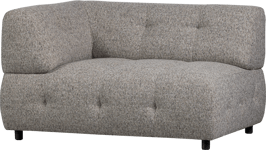 Louis Modulære sofa 1,5-sæder med arm venstre, grov melange kaffe H73x90x122 cm