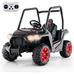 Goplus - Voiture Electrique Enfants utv 24 v, 4x4 utv Electrique Enfants avec Télécommande 2,4 G,2,5/3,2/4,5KMh, Démarrage Lent,Musique et Lumières