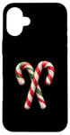 Coque pour iPhone 16 Plus Canne à sucre de Noël classique festive, motif bonbon