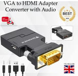 VGA to HDMI Adapter Converter with Audio 1080P, with HDMI Input Connector UK