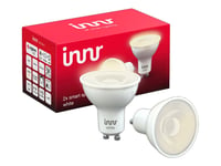 Innr Smart Spot - Led-Pære For Søkelys - Gu10 - 4.8 W (Ekvivalent 50 W) - Varmt Hvitt Lys - 2700 K - Hvit (En Pakke 2)