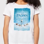 Disney Frozen Snow Poster Women's T-Shirt - White - XXL - White