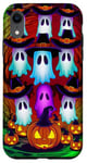 Coque pour iPhone XR Coque de téléphone graphique Halloween Ghostly Gathering pour hommes et femmes