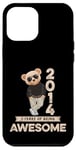 Coque pour iPhone 12 Pro Max Ours en peluche original Awesome 11e anniversaire garçon fille 2014