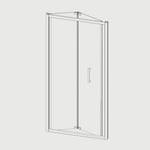 Porte de douche pliante PRISMA 80 cm  Sans paroi laterale