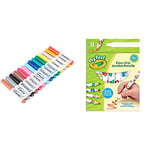 CRAYOLA Pip-Squeaks Mini Washable Felt Tip Colouring Pens - Assorted Colours & MyFirst Jumbo Colouring Pencils - Assorted Colours (Pack of 8) | Easy-Grip Pencils Perfect for Toddlers Hands