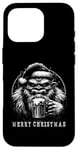 Coque pour iPhone 16 Pro Yeti Chapeau de Père Noël – Drôle Vintage Yeti Beer Amoureux de Noël