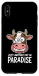 Coque pour iPhone XS Max Just Another Day In Paradise Cow Humour Sarcasme Femmes Hommes