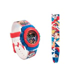 My sweety pop – Montre Numérique pour Garcon - Enfant - Ecole - Maternelle - Garderie - Vacances - Idée Cadeau - Bracelet Ajustable - Pat Patrouille - Bleu/Rouge