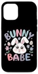 Coque pour iPhone 12/12 Pro Bunny Babe Fleurs de lapin de Pâques