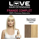 Love Hair Extensions - LHE/FRA1/QFC/CIF/18/22 - 100 % Cheveux Naturels - Frange Complete - Couleur 18/22 - Blond Cendré / Blond Plage