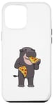 Coque pour iPhone 12 Pro Max Hippopotame pygmée mangeur de pizza Animaux sauvages