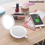 Bigbuy Fickspegel med LED och powerbank 3-i-1