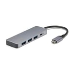 Amazon Basics Station d'accueil Hub USB 3.2/3.1 Gen 2 , 10 Go/s, USB-C vers 1xUSB-C / 3xUSB-A Fonctionne sur Windows/Mac, Argenté, Noir