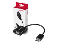 Axagon - Videokort - Displayport (Hane) Till Hd-15 (Vga) (Hona) - Displayport 1.1A - 16 Cm - 1920 X 1200 (Wuxga) Stöd, Aktiv Omvandlare