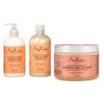 Shea Moisture Coconut & Hibiscus Curl & Shine Shampoo, Conditioner And Souffle