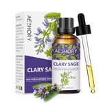 AESHORY Clary Sage Essential Oil 100ml, 100% Pure Natural Clary Sage Essential Oils for Diffuser for Home, Humidifier, Aromatherapy, Sleep, Relax, DIY Candle Making