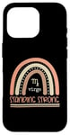 Coque pour iPhone 16 Pro Bohème arc-en-ciel, signe du zodiaque Vierge pour femmes et