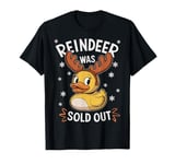 Reindeer Christmas Xmas Duck with Reindeer Antlers T-Shirt