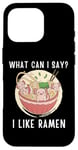 Coque pour iPhone 16 Pro Mignon Kawaii Axolotl What Can I Say I Like Ramen Nouilles