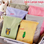 2 Pcs Random Travel Storage Bags Clothing Organizer Water 2pcs Large