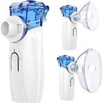 Nébuliseur Portable Silencieux- Nébuliseur pour Adultes et Enfants, Utilisation en Voyage et à Domicile, Nébuliseur Inhalateur en Filet avec Câble