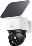 Eufy SoloCam S340 Solar Wireless Security Camera 3K, 360° Dual 2.4GHz No Fee