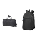 Samsonite Global Travel Accessories - Sac de Voyage Pliable S, 55 cm, Noir (Black) & Global Travel Accessories - Sac à Dos Pliable, 44 cm, Noir (Black)