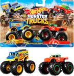 Hot Wheels Véhicules Monster Truck Duos De Démolition FYJ64 - Modèle aléatoire