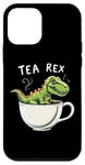 Coque pour iPhone 12 mini Jeu de mots dinosaure Tea Rex T-Rex Tea Lover