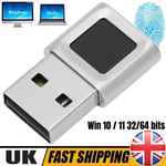 USB Fingerprint Reader Key Biometric Scanner Sensor Windows 10 11 32/64 bits UK