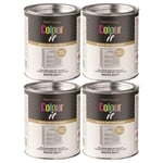 4x Paint Factory White Matt Tin Paint Fast Drying for Interior Exterior 300ml