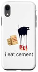 Coque pour iPhone XR I Eat Cement Maudit Chat Drôle Curly Specific Meme