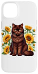 iPhone 14 Plus Sunflowers York Chocolate Cat Case