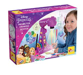 Lisciani - PRINCESS PROJECTOR DRAWING SCHOOL - For Children Aged 4 and Up - Learn to Draw Disney Princesses - Includes Projector, Discs, Colored Pens, Stickers, Paper, and More