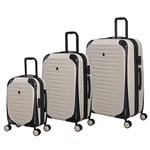 it luggage Lineal 3 Piece Hardside 8 Wheel Expandable Spinner Set, Oyster Grey, 3 PC Set, Lineal 3 Piece Hardside 8 Wheel Expandable Spinner Set