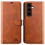 OCASE for Samsung Galaxy S24 Plus Case, Premium PU Leather S24plus Wallet Phone Case with [Card Holder][RFID Blocking][TPU Inner Shell] Shockproof Flip Cover for Galaxy S24+ 5G 6.7 Inch, Brown