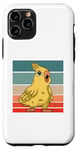 Coque pour iPhone 11 Pro Oiseau jaune Caricatural Simpliste Ludique Calopsitte