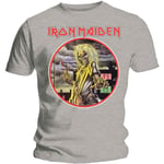 Iron Maiden Men's Killers Circle T-Shirt, Grey, Small