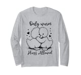 Adorable Duck Hug Cute Animal Valentine’s Day Men Women Kids Long Sleeve T-Shirt