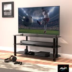 AVF TV Unit, Black Glass for TVs up to 50"