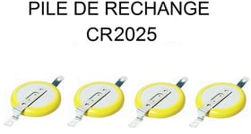 Cr2025 Lot 4 Piles Bouton Avec Cosse À Souder Compatible Avec Pokémon, Super Mario Et Autres Jeux De Gameboy