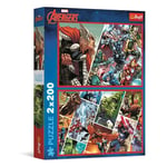 Trefl 2 en 1 : Marvel The Avengers, Les Défenseurs du Monde-2 x 200 Pièces-Ensemble de Deux Puzzle pour Les Adolescents, 13318, Multicolor