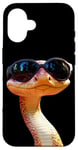 Coque pour iPhone 16 Serpent avec Lunettes de Soleil Python Cobra Mamba Serpents