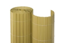NOOR Brise-Vue en PVC - 1 x 10 m - Bambou - Imperméable - en Plastique - pour Jardins - Résistant aux UV - pour Courts de Tennis et balcons