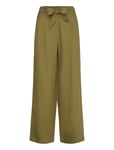 Tamaris Apparel Cognin Wide Linen Pants Grön