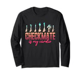 Chessmaster Chess Player Checkmate Is My Cardio Chess Piece Long Sleeve T-Shirt