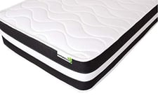 Starlight Beds - Single Memory Foam Mattress, 3ft 3D Quilted Memory Foam Sprung Mattress (3ft x 6ft3) 90cm x 190cm