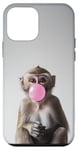 Coque pour iPhone 12 mini Singe Bubble Gum mignon drôle