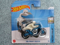 Hot Wheels H4PQ 190 1966 TRIUMPH TIGER 100 bike blue 2024 190 PQ Case New Cast'